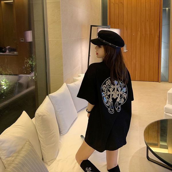2020 heavy industry cross t-shirt diamond diamond tide brand big t-shirt women's short sleeve summer loose half sleeve top, White
2020 heavy industry cross t-shirt diamond diamond tide brand big t-shirt women's short sleeve summer loose half sleeve top, White