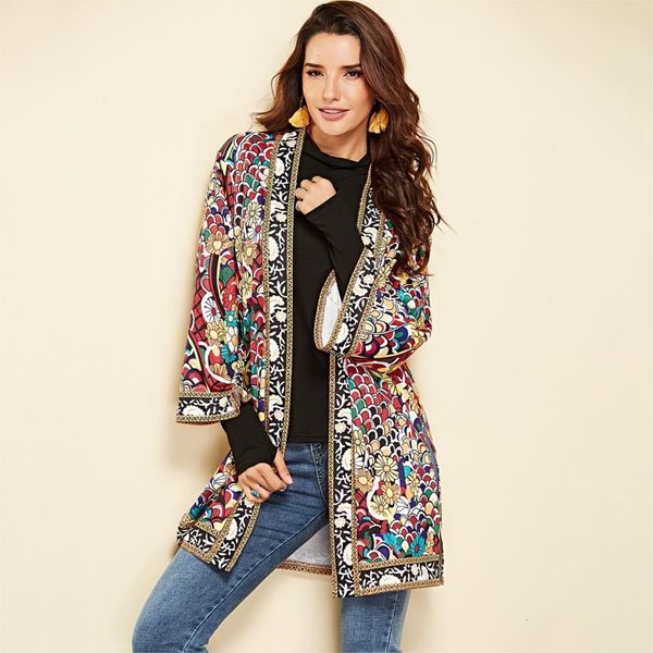 women jacket women designer coat print floral jacket women autumn winter long sleeve side split casual outerwear ladies long jacket, Black;brown
women jacket women designer coat print floral jacket women autumn winter long sleeve side split casual outerwear ladies long jacket, Black;brown