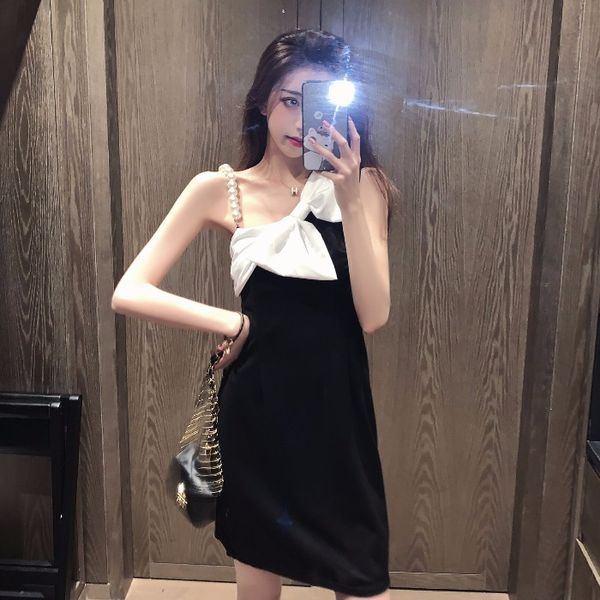 2020 summer new fashion temperament bow slim waist slimming sleeveless skirt dress female fashion, White;black
2020 summer new fashion temperament bow slim waist slimming sleeveless skirt dress female fashion, White;black