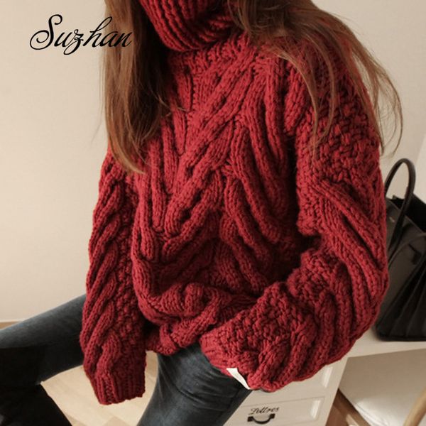 suzhan knitted sweaters turtleneck pullover women long sleeve pullovers women basic sweaters knit femme pretty style, White;black
suzhan knitted sweaters turtleneck pullover women long sleeve pullovers women basic sweaters knit femme pretty style, White;black