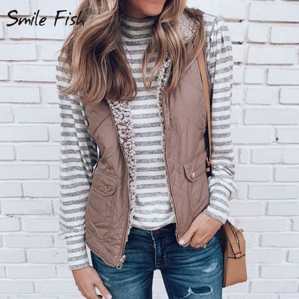 women's vests women casual plush teddy outwear sleeveless vest jacket chaleco mujer autumn winter pocket coat colete feminino gv801, Black;white
women's vests women casual plush teddy outwear sleeveless vest jacket chaleco mujer autumn winter pocket coat colete feminino gv801, Black;white