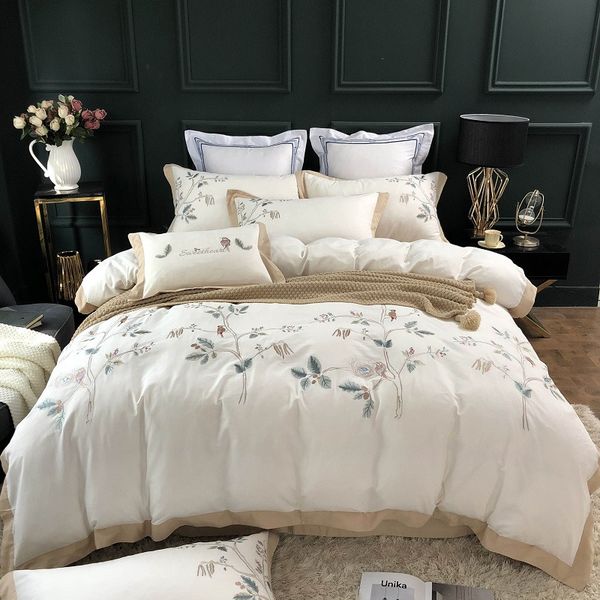new white 80s egyptian cotton chinese style embroidery bedding set king duvet cover bed sheet/linen pillowcases
new white 80s egyptian cotton chinese style embroidery bedding set king duvet cover bed sheet/linen pillowcases