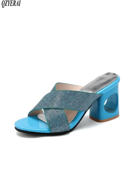 new spring summer women's slippers 7cm round hole heel sandals outdoor party shoes size 34-48, Black
new spring summer women's slippers 7cm round hole heel sandals outdoor party shoes size 34-48, Black