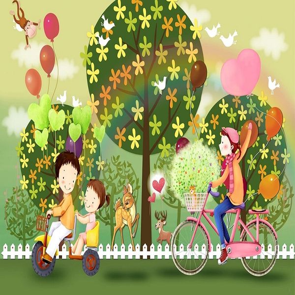 custom large mural 3d wallpaper nordic modern cartoon bicycle tree balloon bedroom mural tv back wall decor deep 5d embossed 
custom large mural 3d wallpaper nordic modern cartoon bicycle tree balloon bedroom mural tv back wall decor deep 5d embossed