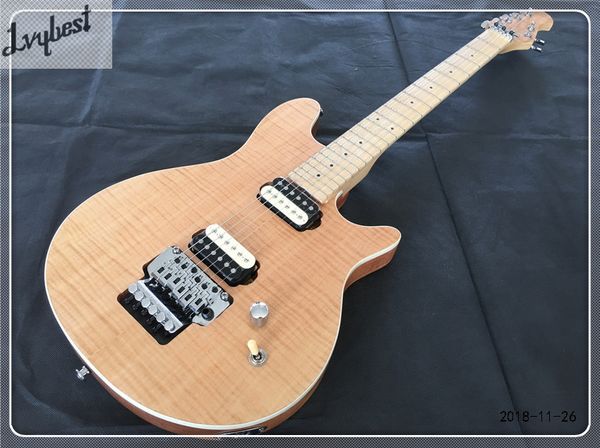 lvycustomized electric guitar natural color flame grain body maple neck and fingerboard chrome parts
lvycustomized electric guitar natural color flame grain body maple neck and fingerboard chrome parts