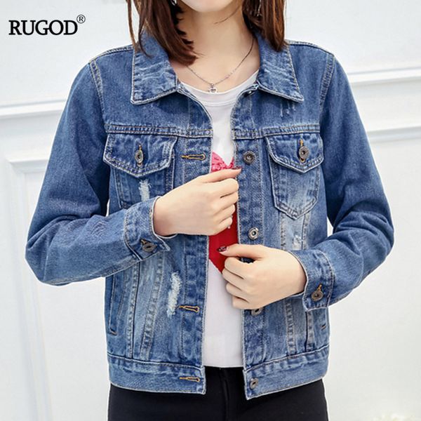 rugod 2019 summer denim jacket plus size s-4xl turn-down collar pocket long sleeve cowboy jean jacket slim female casual coats, Black;brown
rugod 2019 summer denim jacket plus size s-4xl turn-down collar pocket long sleeve cowboy jean jacket slim female casual coats, Black;brown