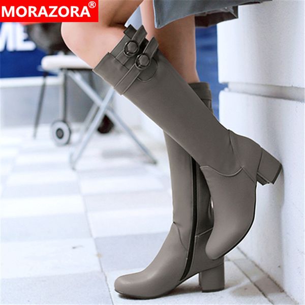 morazora 2020 new arrival women knee high boots buckle zipper winter boots high heels shoes woman motorcycle big size 43, Black
morazora 2020 new arrival women knee high boots buckle zipper winter boots high heels shoes woman motorcycle big size 43, Black