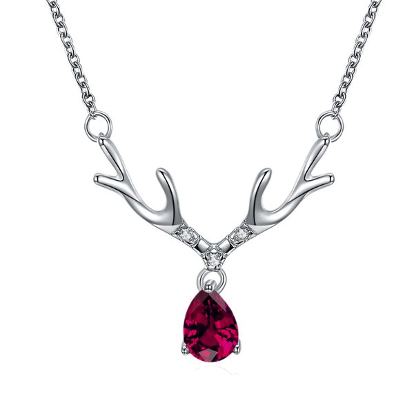 pixnor christmas antler design pendant necklace charm zircon teardrop pendant necklace festive jewelry for women girls, Silver
pixnor christmas antler design pendant necklace charm zircon teardrop pendant necklace festive jewelry for women girls, Silver