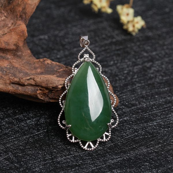 natural drops hetian jade pendant with certificate of atmospheric 925 silver inlaid russia jade pendant sautoir, Blue;slivery
natural drops hetian jade pendant with certificate of atmospheric 925 silver inlaid russia jade pendant sautoir, Blue;slivery