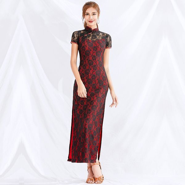 female belly dance costume women dancer practice clothes oriental dance cheongsam black lace red short sleeve dress dql2492, Black;red
female belly dance costume women dancer practice clothes oriental dance cheongsam black lace red short sleeve dress dql2492, Black;red
