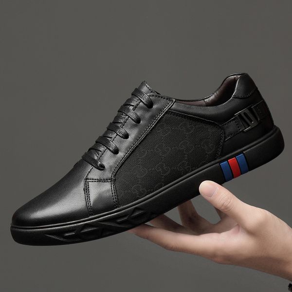 2019 spring new style men's leather shoes versitile fashion lace-up shoes casual youth genuine leather casual shoe, Black
2019 spring new style men's leather shoes versitile fashion lace-up shoes casual youth genuine leather casual shoe, Black