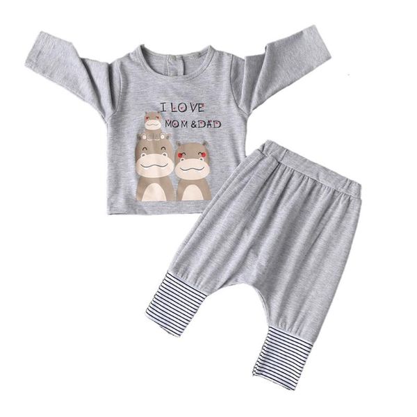 clothing sets kancoold children's long-sleeved boy baby cartoon animal hippo family letter t-shirt + striped pants side harem suit, White
clothing sets kancoold children's long-sleeved boy baby cartoon animal hippo family letter t-shirt + striped pants side harem suit, White