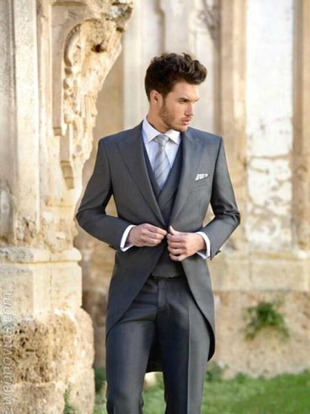 anniebritney grey men 3 piece formal slim tailcoat high end groom wedding tuxedo custom 3 piece tailcoat prom dinner formal suit, White;black
anniebritney grey men 3 piece formal slim tailcoat high end groom wedding tuxedo custom 3 piece tailcoat prom dinner formal suit, White;black