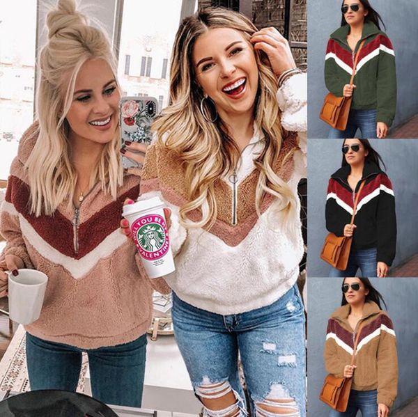 women fleece hoodie jacket 5 colors winter color patchwork pocket long sleeve loose pullovers sweatshirts ljjo7200, Black
women fleece hoodie jacket 5 colors winter color patchwork pocket long sleeve loose pullovers sweatshirts ljjo7200, Black