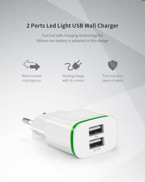 ес plug 2 порта светодиодный свет зарядное устройство usb 5 в 2a настенный адаптер мобильного телефона микро зарядки данных для iphone ipad
ес plug 2 порта светодиодный свет зарядное устройство usb 5 в 2a настенный адаптер мобильного телефона микро зарядки данных для iphone ipad