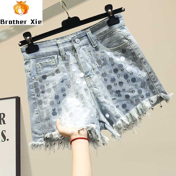 light blue denim shorts for women hand studded sequin tassels slim fit high waist jean shorts summer ripped jeans pants
light blue denim shorts for women hand studded sequin tassels slim fit high waist jean shorts summer ripped jeans pants