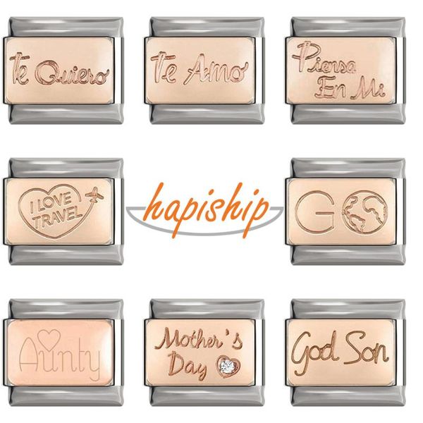 hapiship 2020 new original daisy rose god son mother's day italian charm fit 9mm bracelet stainless steel jewelry making dj273, Bronze;silver
hapiship 2020 new original daisy rose god son mother's day italian charm fit 9mm bracelet stainless steel jewelry making dj273, Bronze;silver