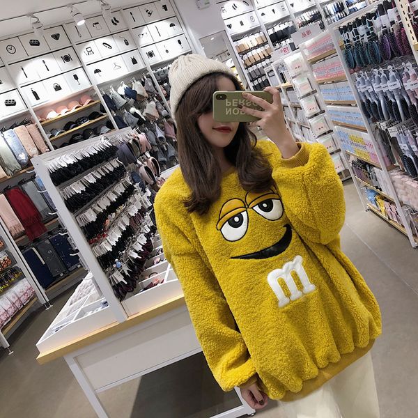winter berber fleece hoodie women's korean-style fashion warm loose-fit plus velvet pullover 2018 new style over the fire of thi, Black
winter berber fleece hoodie women's korean-style fashion warm loose-fit plus velvet pullover 2018 new style over the fire of thi, Black