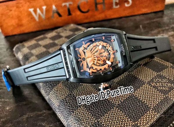 new cvstos challenge national emblem of the soviet union rose gold black inner gold skeleton dial automatic mens watch rubber for puretime, Slivery;brown
new cvstos challenge national emblem of the soviet union rose gold black inner gold skeleton dial automatic mens watch rubber for puretime, Slivery;brown