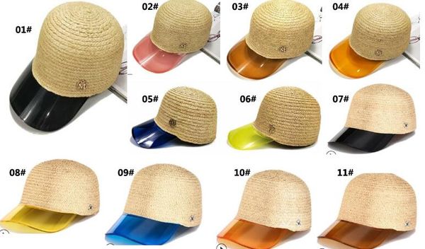 dhl m letter straw hats 11 colors women transparent pvc patchwork straw baseball cap summer snapback hat visor, Yellow
dhl m letter straw hats 11 colors women transparent pvc patchwork straw baseball cap summer snapback hat visor, Yellow