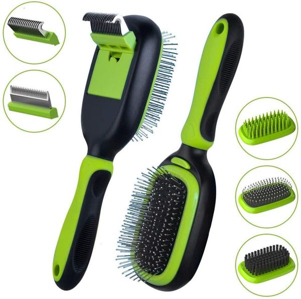 5 in 1 pet grooming kit for dogs and cats dual side deshedding brush detachable hair dematting comb
5 in 1 pet grooming kit for dogs and cats dual side deshedding brush detachable hair dematting comb