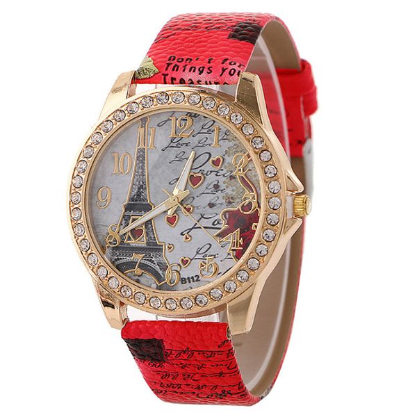 women bracelet watch fashion tower pattern heart printed wristwatch quartz ladies wrist watches luxury designer, Slivery;brown
women bracelet watch fashion tower pattern heart printed wristwatch quartz ladies wrist watches luxury designer, Slivery;brown