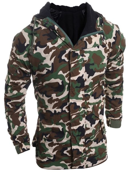 modish loose fit hooded multi-pocket camo pattern long sleeve thicken cotton blend coat for men, Black
modish loose fit hooded multi-pocket camo pattern long sleeve thicken cotton blend coat for men, Black