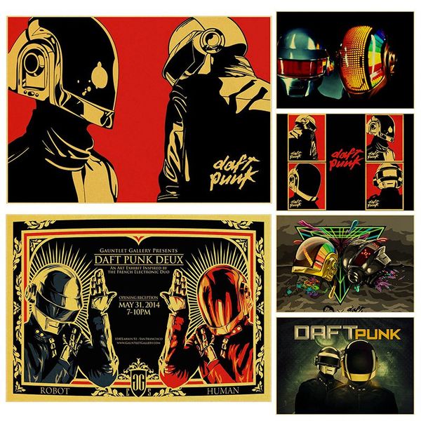 the daft punk rock music band poster printed painting retro poster home decor art
the daft punk rock music band poster printed painting retro poster home decor art