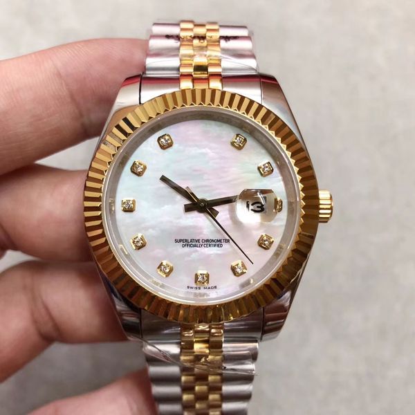 41mm steel classic datejust 2020 mechanical shell dial watches sapphire movement 316l stainless men jubilee strap wristwatch automa pksx, Slivery;brown
41mm steel classic datejust 2020 mechanical shell dial watches sapphire movement 316l stainless men jubilee strap wristwatch automa pksx, Slivery;brown