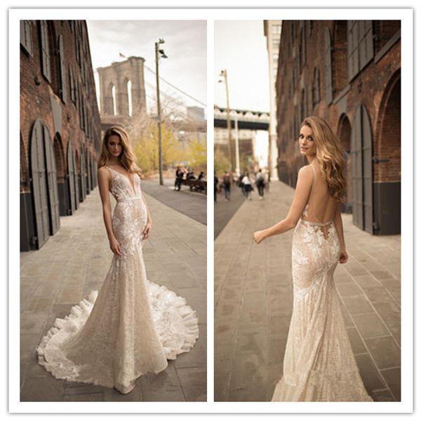 berta wedding dress collection 2019 nigerian lace styles mermaid backless sleeveless adoration v neck sheer neck bridal gowns, White
berta wedding dress collection 2019 nigerian lace styles mermaid backless sleeveless adoration v neck sheer neck bridal gowns, White