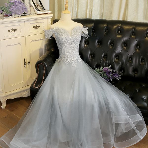 elegant off-shoulder silver long evening dresses with sleeves lace appliques prom dresses lace up back formal evening gowns, Black
elegant off-shoulder silver long evening dresses with sleeves lace appliques prom dresses lace up back formal evening gowns, Black