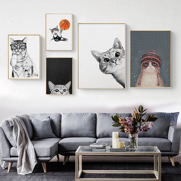 cute cat dunk poster pictures on the wall canvas painting art picture nordic style wall pictures for living room home decor 
cute cat dunk poster pictures on the wall canvas painting art picture nordic style wall pictures for living room home decor