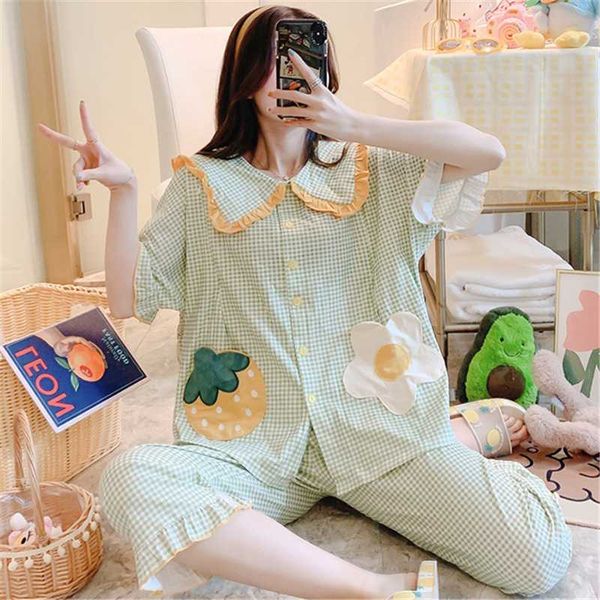 plus size pajamas confinement clothes summer thin cotton pregnant women pajamas short sleeve loose home service korean pijamas, Black;red
plus size pajamas confinement clothes summer thin cotton pregnant women pajamas short sleeve loose home service korean pijamas, Black;red
