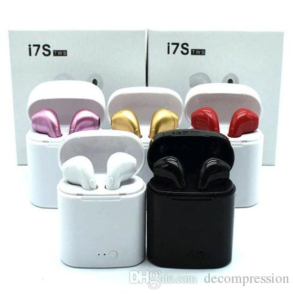 Bluetooth Headphones I7 I7S TWS Twins Earbuds Mini Wireless Earphones Headset with Mic Stereo V4.2 for phone Android with retail Package
Bluetooth Headphones I7 I7S TWS Twins Earbuds Mini Wireless Earphones Headset with Mic Stereo V4.2 for phone Android with retail Package