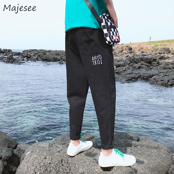 pants men ankle-length harajuku high waist trousers big size mens sweatpants korean fashion streetwear drawstring leisure soft, Black 
pants men ankle-length harajuku high waist trousers big size mens sweatpants korean fashion streetwear drawstring leisure soft, Black