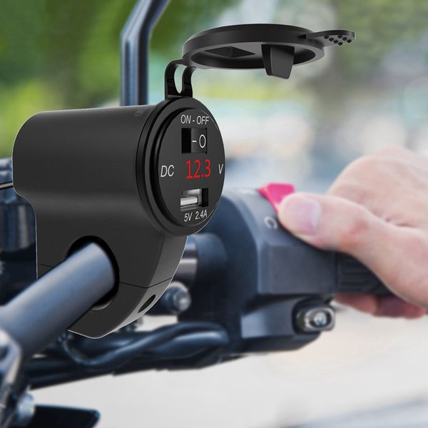 5v/2.14 usb charger socket waterproof motorcycle handlebar clamp power adapter charger usb charging system with voltmeter for ph
5v/2.14 usb charger socket waterproof motorcycle handlebar clamp power adapter charger usb charging system with voltmeter for ph