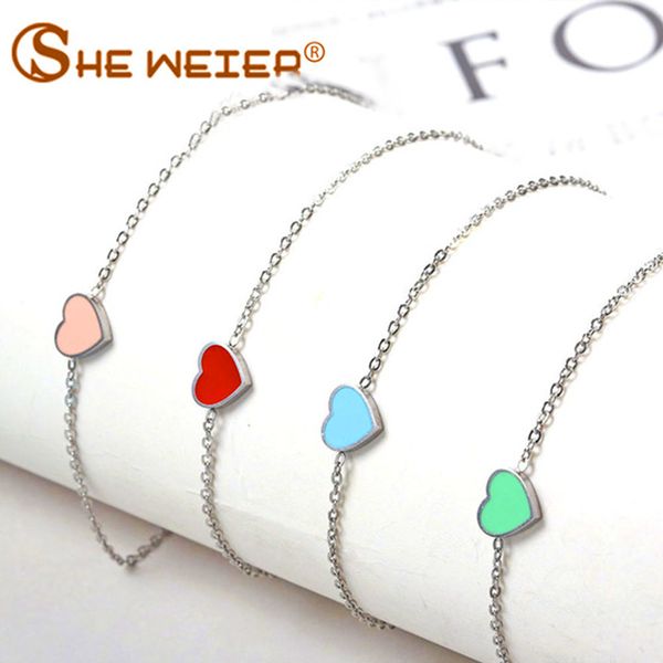 she weier stainless steel charm chain link heart bracelets bangles for women friendship braclet hand chain female girls jewelry, Black
she weier stainless steel charm chain link heart bracelets bangles for women friendship braclet hand chain female girls jewelry, Black