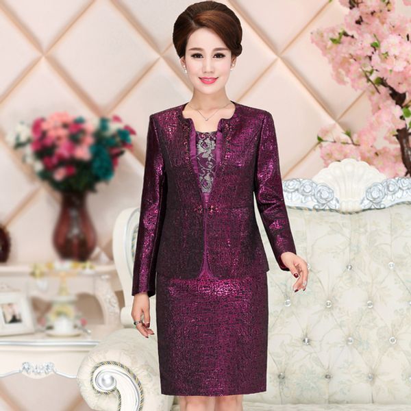 2017 new middle aged mom set autumn wedding purple long sleeved plus size mother fahion suits dress, White;black
2017 new middle aged mom set autumn wedding purple long sleeved plus size mother fahion suits dress, White;black