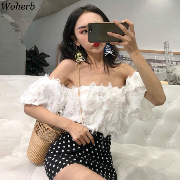 women's blouses & shirts woherb women 2021 chic short sleeve summer white female blouse tassel slash neck casual solid ladies 9215
women's blouses & shirts woherb women 2021 chic short sleeve summer white female blouse tassel slash neck casual solid ladies 9215