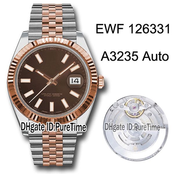 ewf datejust 41mm 126331 cal a3235 automatic mens watch two tone rose gold brown dial stick mark edition jubilee bracelet puretime 03, Slivery;brown
ewf datejust 41mm 126331 cal a3235 automatic mens watch two tone rose gold brown dial stick mark edition jubilee bracelet puretime 03, Slivery;brown