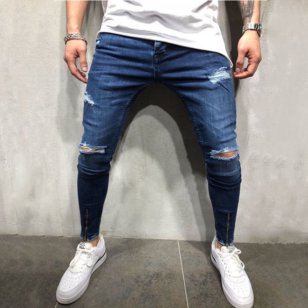 men's jeans mens fashion blue hole ripped skinny streetwear distressed destroyed slim elastic cowboy hip-hop joggers denim pants
men's jeans mens fashion blue hole ripped skinny streetwear distressed destroyed slim elastic cowboy hip-hop joggers denim pants