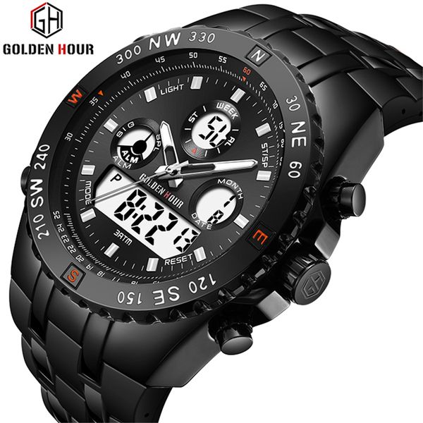 goldenhour mens sport watches analog quartz watch week date waterproof fashion led digital clock man relogio masculino, Slivery;brown
goldenhour mens sport watches analog quartz watch week date waterproof fashion led digital clock man relogio masculino, Slivery;brown