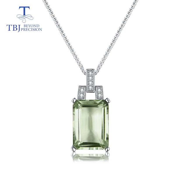 tbj,natural green amethyst gemstone pendant with chain in 925 sterling silver fine jewelry classic for women gift box
tbj,natural green amethyst gemstone pendant with chain in 925 sterling silver fine jewelry classic for women gift box