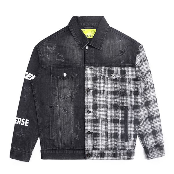 kimsere men hi street ripped jean jackets plaid patchwork streetwear hip hop distressed denim trucker outerwear letter printed, Black;brown
kimsere men hi street ripped jean jackets plaid patchwork streetwear hip hop distressed denim trucker outerwear letter printed, Black;brown