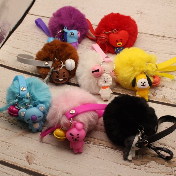bangtan boys "suga" "tata" etc personalized cute cartoon pompom keychain bags chain for women men jewelry bangtan access, Silver
bangtan boys "suga" "tata" etc personalized cute cartoon pompom keychain bags chain for women men jewelry bangtan access, Silver