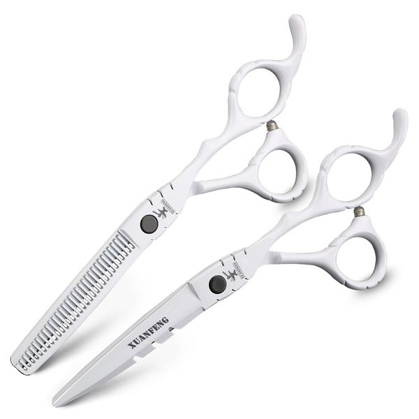 белый 5,5-дюймовый 6-дюймовый профессиональный парикмахерские ножницы япония 440c резки sshear и истончение ножницы набор японская сталь стр 
белый 5,5-дюймовый 6-дюймовый профессиональный парикмахерские ножницы япония 440c резки sshear и истончение ножницы набор японская сталь стр