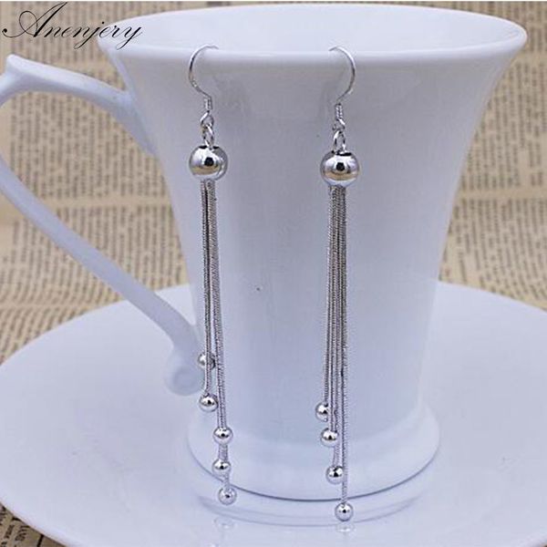 anenjery 925 sterling silver bridal jewelry beads long tassel drop earrings for women boucle d'oreille oorbellen s-e62
anenjery 925 sterling silver bridal jewelry beads long tassel drop earrings for women boucle d'oreille oorbellen s-e62
