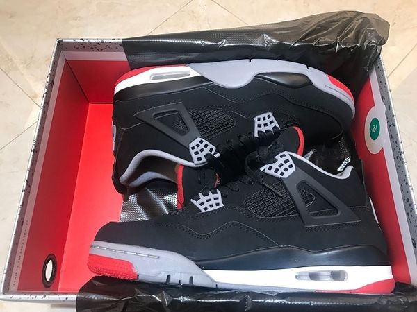 2019 authentic og 4 bred man basketball shoes black cement grey red outdoor athletic shoes 308497-060 with original box 40-47
2019 authentic og 4 bred man basketball shoes black cement grey red outdoor athletic shoes 308497-060 with original box 40-47