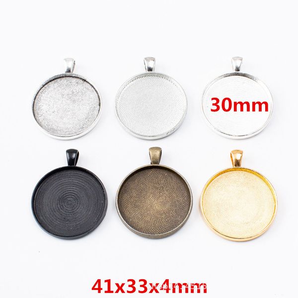 10pcs 41*33mm vintage alloy round blank setting metal pendant charms fit 30mm cameo cabochons diy jewelry charms, Bronze;silver
10pcs 41*33mm vintage alloy round blank setting metal pendant charms fit 30mm cameo cabochons diy jewelry charms, Bronze;silver