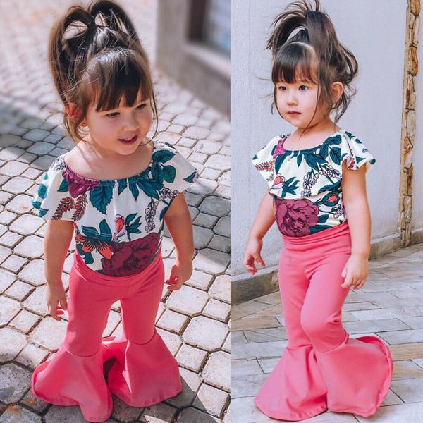summer toddler baby girl sleeveless off shoulder flower bell bottom pants outfits set clothes 1-6y, White
summer toddler baby girl sleeveless off shoulder flower bell bottom pants outfits set clothes 1-6y, White